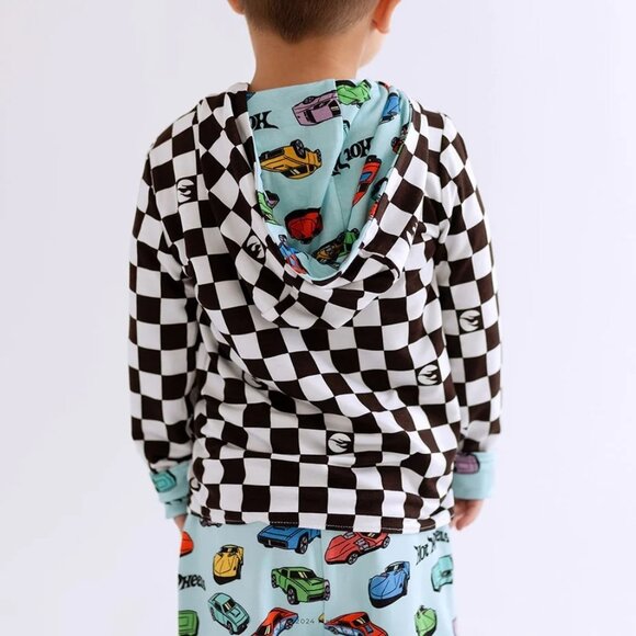 NWT Posh Peanut Boys Retro Hot Wheels Reversible Jacket Size 7-8Y - Picture 2 of 7